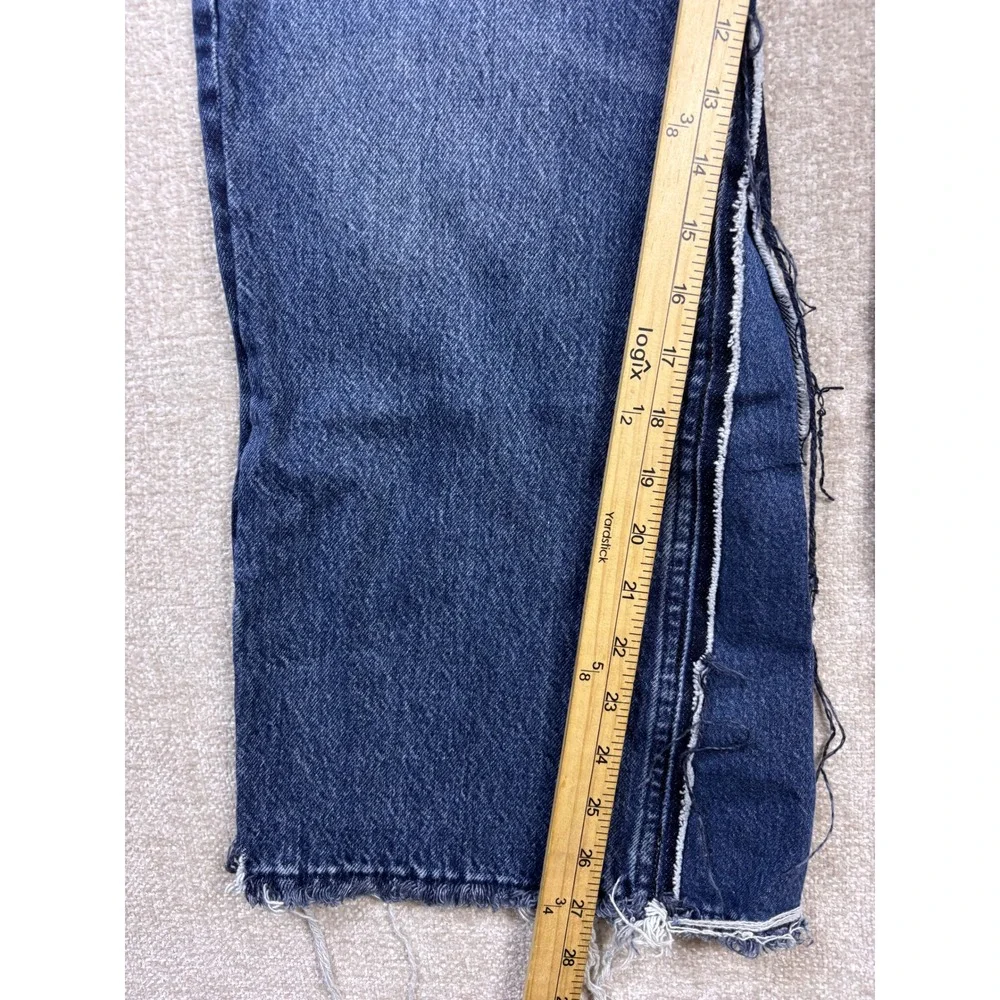 Levis 565 Custom Reworked Wide Leg Flare Jeans Mens 30x30 Blue Denim